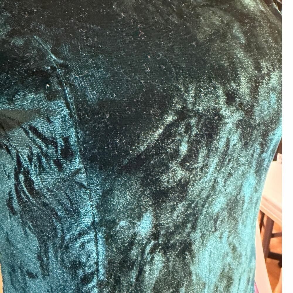 VTG Jessica McClintock Velvet Metallic Floral Victorian Whimsigoth Dress Small - Picture 11 of 16